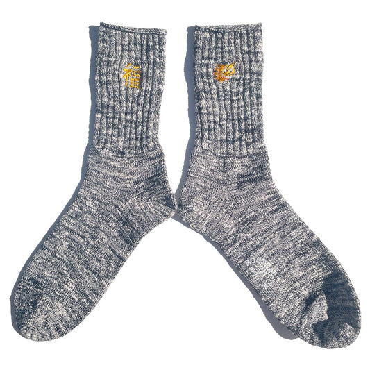 ROSTER SOX(ロスターソックス) / 靴下 クルーソックス / B TIGER - BLACK / RS-463 / メンズ レディース 虎 福 タイガー