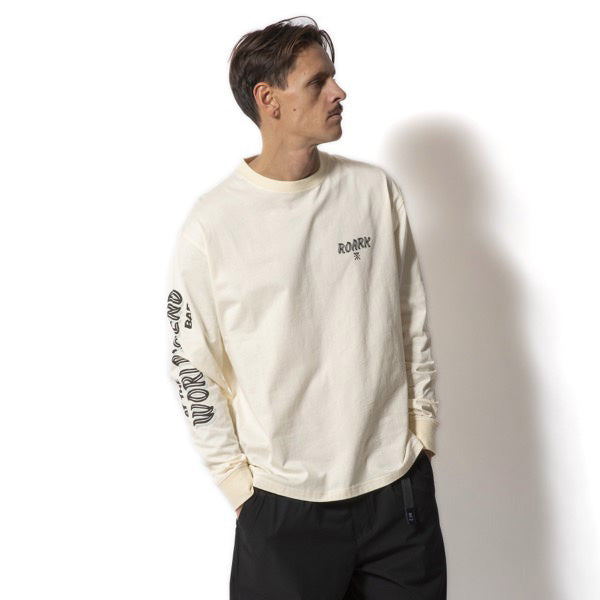 THE ROARK ロアーク /  長袖Tシャツ ロンT / "WORLDS END" L/S TEE - NATURAL / RLTJ1152 / メンズ