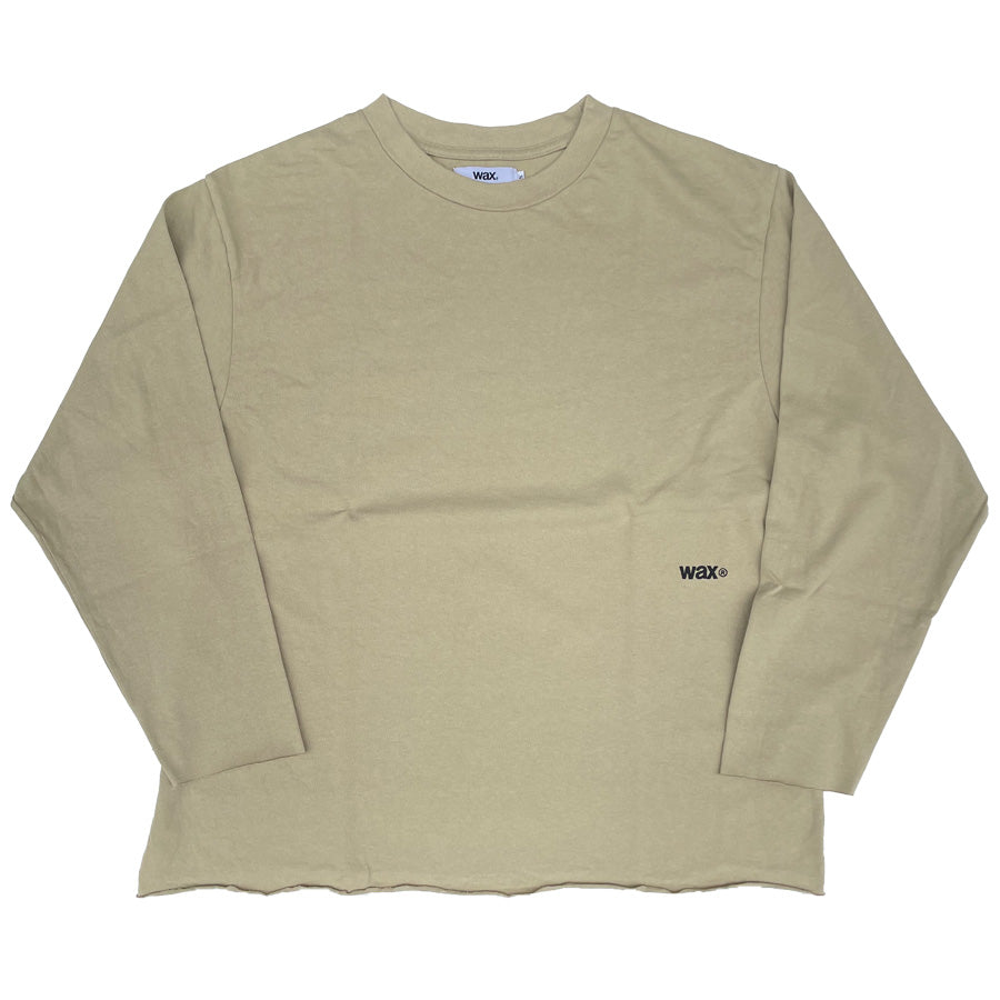 WAX(ワックス) / 長袖Tシャツ ロンT / CUT OFF LONG TEE - OLIVE / WX-0480 / メンズ THM 日本製