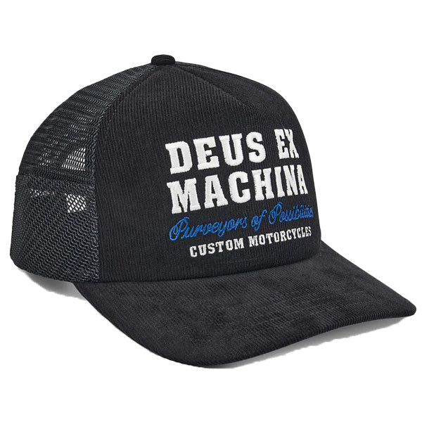 DEUS EX MACHINA ( デウスエクスマキナ ) / キャップ 帽子 / GUMSHOE CORD TRUCKER - BLACK / DMF257302 / メンズ