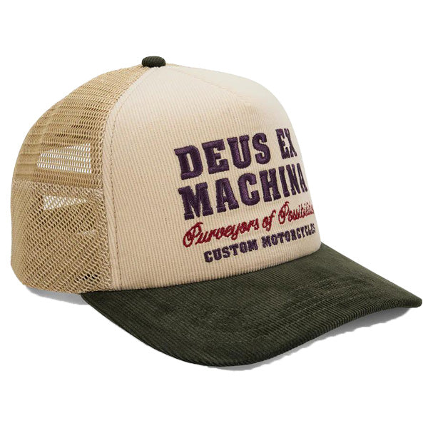 DEUS EX MACHINA ( デウスエクスマキナ ) / キャップ 帽子 / GUMSHOE CORD TRUCKER - CREAM / DMF257302 / メンズ
