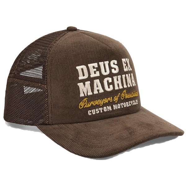 DEUS EX MACHINA ( デウスエクスマキナ ) / キャップ 帽子 / GUMSHOE CORD TRUCKER - POTTING BROWN / DMF257302 / メンズ
