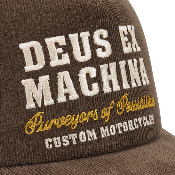 DEUS EX MACHINA ( デウスエクスマキナ ) / キャップ 帽子 / GUMSHOE CORD TRUCKER - POTTING BROWN / DMF257302 / メンズ
