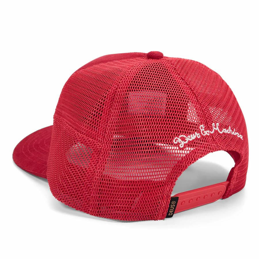 DEUS EX MACHINA ( デウスエクスマキナ ) / キャップ 帽子 / PILL CORD TRUCKER - RIBBON RED / DMF257538 / メンズ