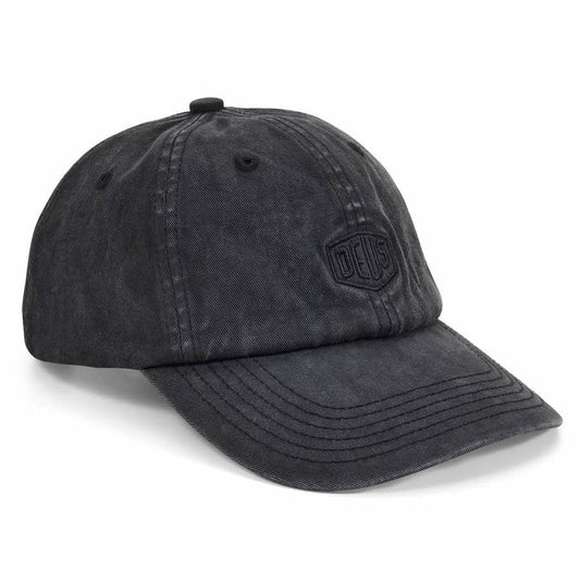 DEUS EX MACHINA ( デウスエクスマキナ ) / キャップ 帽子 / SHIELD GARMENT DYED DAD CAP - BLACK / DMF257382 / メンズ