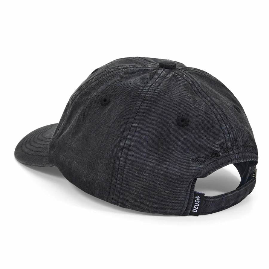DEUS EX MACHINA ( デウスエクスマキナ ) / キャップ 帽子 / SHIELD GARMENT DYED DAD CAP - BLACK / DMF257382 / メンズ