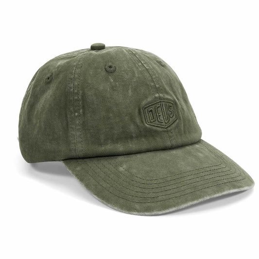 DEUS EX MACHINA ( デウスエクスマキナ ) / キャップ 帽子 / SHIELD GARMENT DYED DAD CAP - CYPRESS GREEN / DMF257382 / メンズ