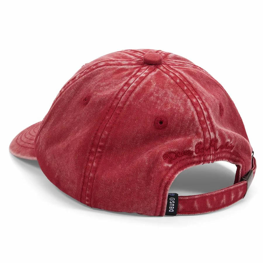 DEUS EX MACHINA ( デウスエクスマキナ ) / キャップ 帽子 / SHIELD GARMENT DYED DAD CAP - LAVA FALLS RED / DMF257382 / メンズ