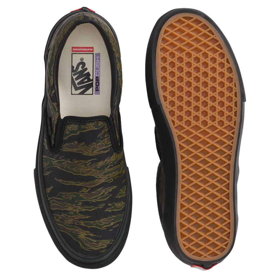 VANS バンズヴァンズ /  スニーカー スリッポン  / SKATE SLIP ON - TIGER CAMO GREEN / VN0A5FCA9L7/ メンズ