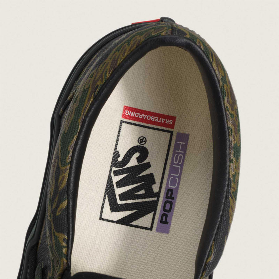 VANS バンズヴァンズ /  スニーカー スリッポン  / SKATE SLIP ON - TIGER CAMO GREEN / VN0A5FCA9L7/ メンズ