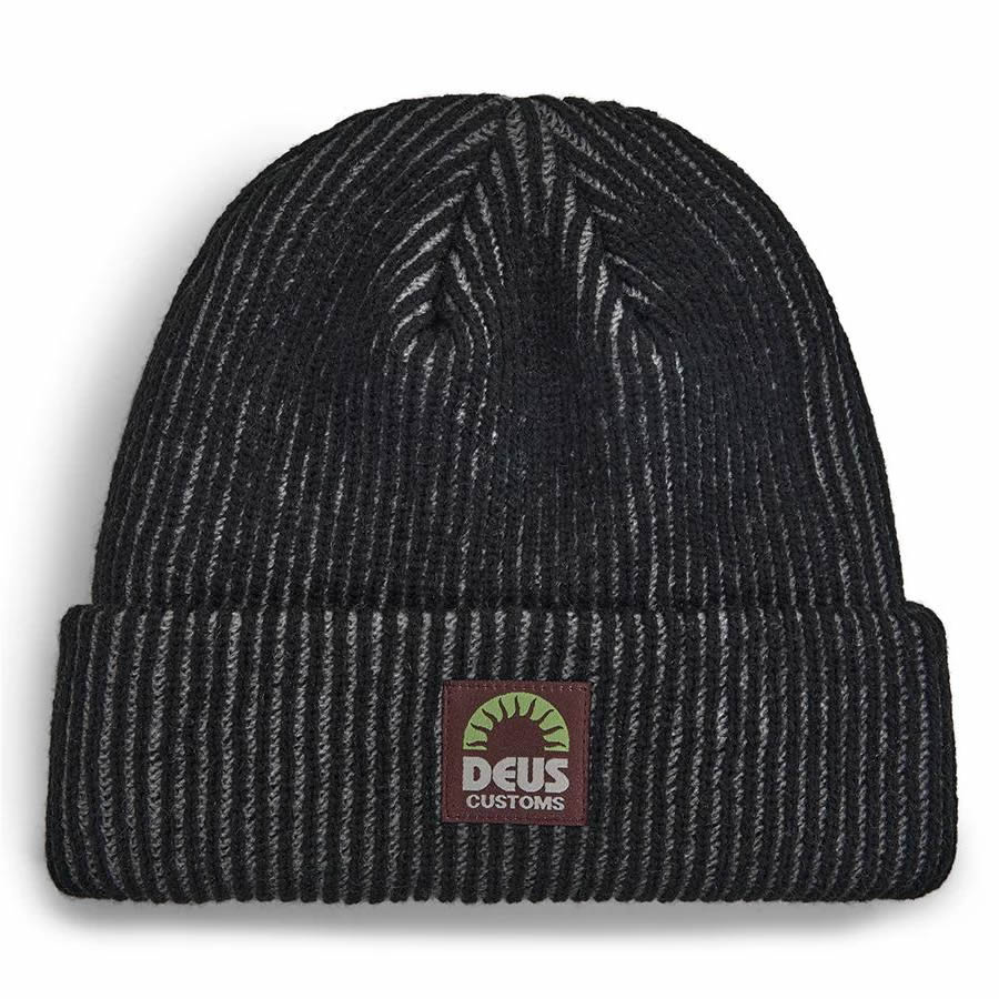 DEUS EX MACHINA ( デウスエクスマキナ ) / ビーニー ニットキャップ / MELODY 2-TONE BEANIE - ANTHRACITE / DMF257252