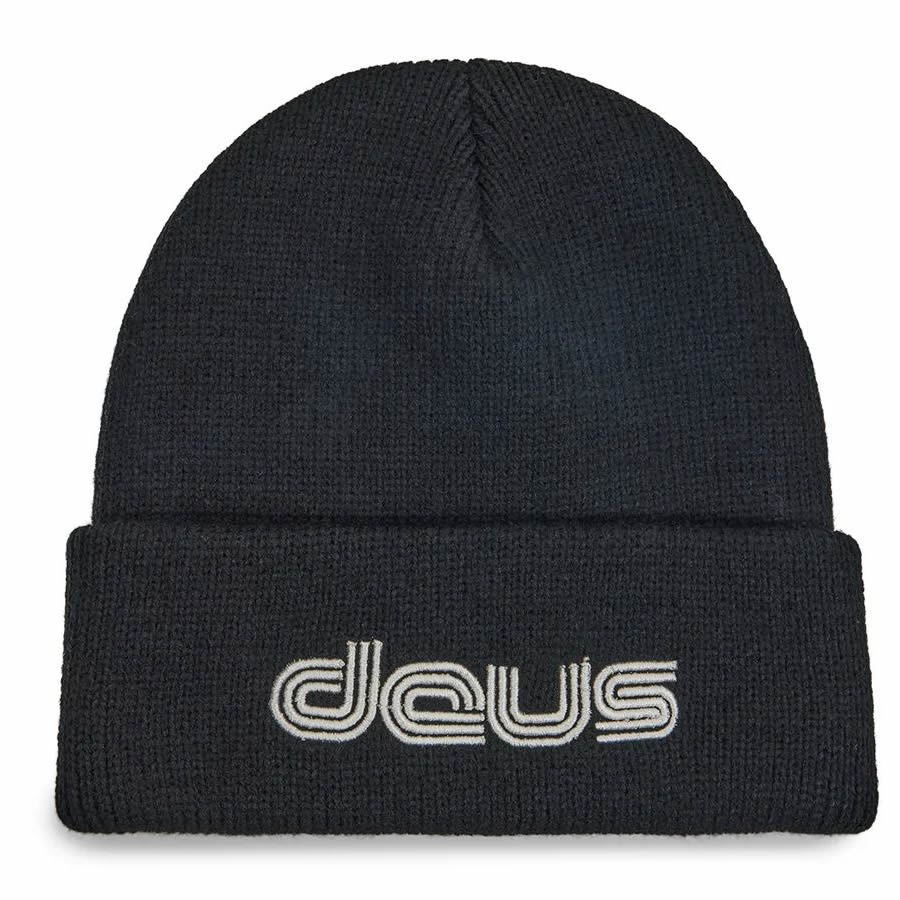 DEUS EX MACHINA ( デウスエクスマキナ ) / ビーニー ニットキャップ / DOUBLE TRACK BEANIE - BLACK / DMF257323