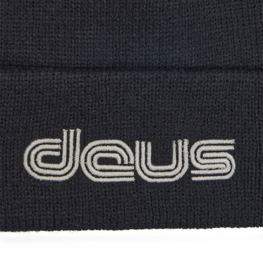 DEUS EX MACHINA ( デウスエクスマキナ ) / ビーニー ニットキャップ / DOUBLE TRACK BEANIE - BLACK / DMF257323