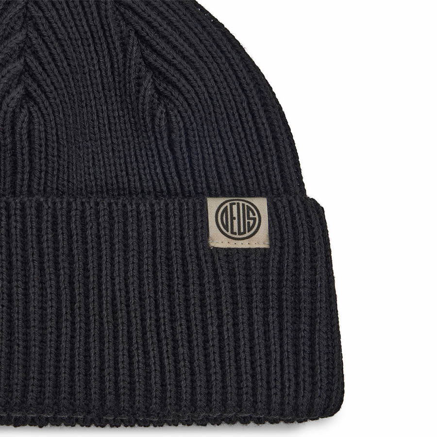 DEUS EX MACHINA ( デウスエクスマキナ ) / ビーニー ニットキャップ / PILL MERINO BEANIE - BLACK / DMF257372