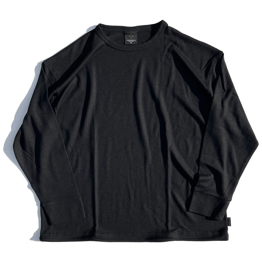 AXESQUIN.MODIFIED (アクシーズクイン ) / メリノウール ロンT 長袖Tシャツ / MERINOWOOL BASIC L/S TEE - BLACK / 321122 / メンズ
