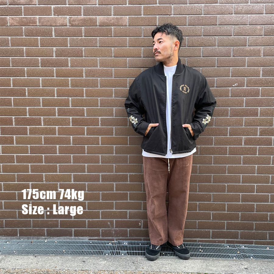 THE ROARK (ロアーク) / ボンバージャケット / "FOREVER ROAMING" BOMBER JACKET - BLACK / RJJ1153 / メンズ
