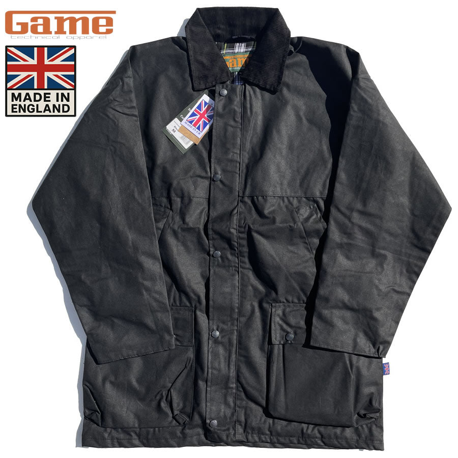 GAME (ゲーム) / 英国製 ワックスドジャケット / THE GAME UNPADDED WAX JACKET - BLACK / メンズ
