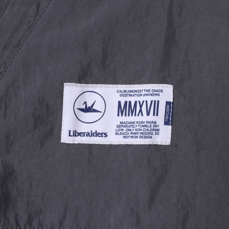 LIBERAIDERS(リベレイダース) / ナイロンハーフジップジャケット ウインドブレーカー / NYLON HALF ZIP - GRAY / 770162503 / メンズ