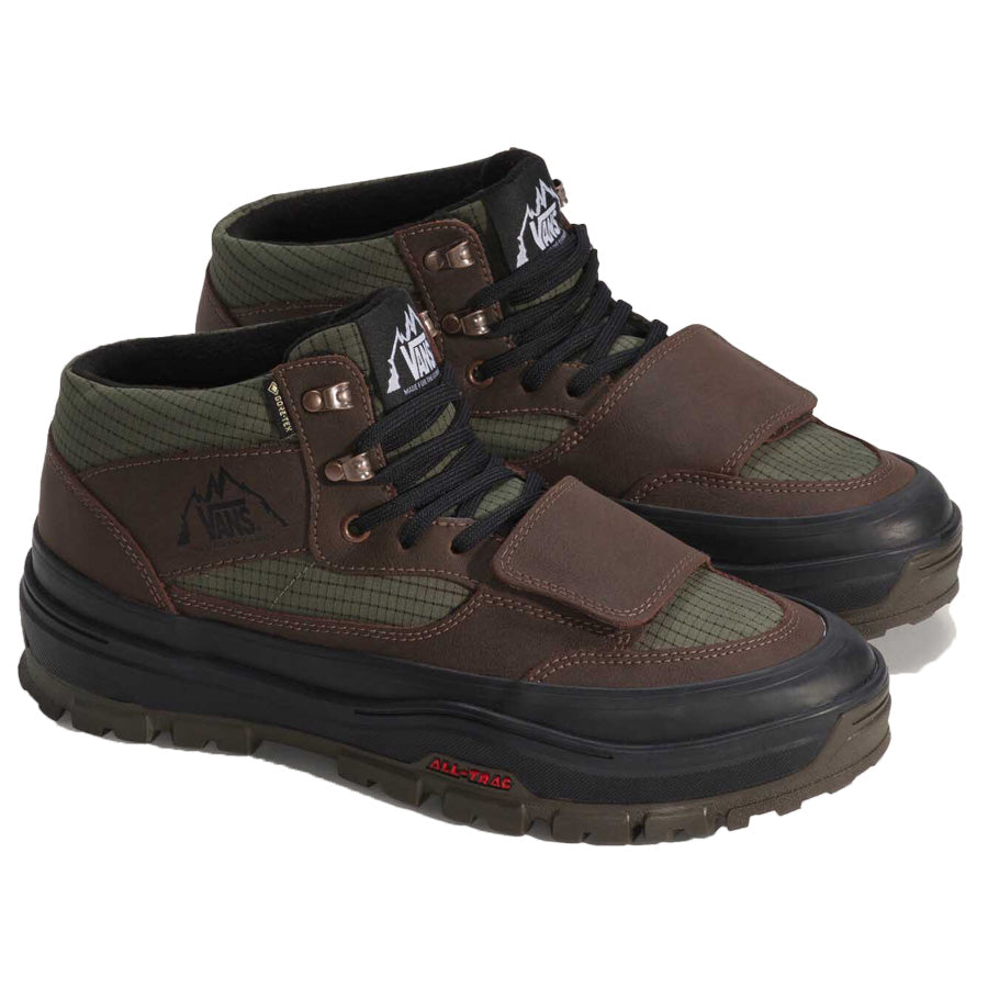 VANS バンズ / 防水 防寒 スニーカー / MTE MOUNTAIN MID GORE-TEX INSULATED - GREEN x BROWN / VN000DAYF87 / メンズ  冬 雪道 滑りにくい ゴアテックス ミッドカット シューズ