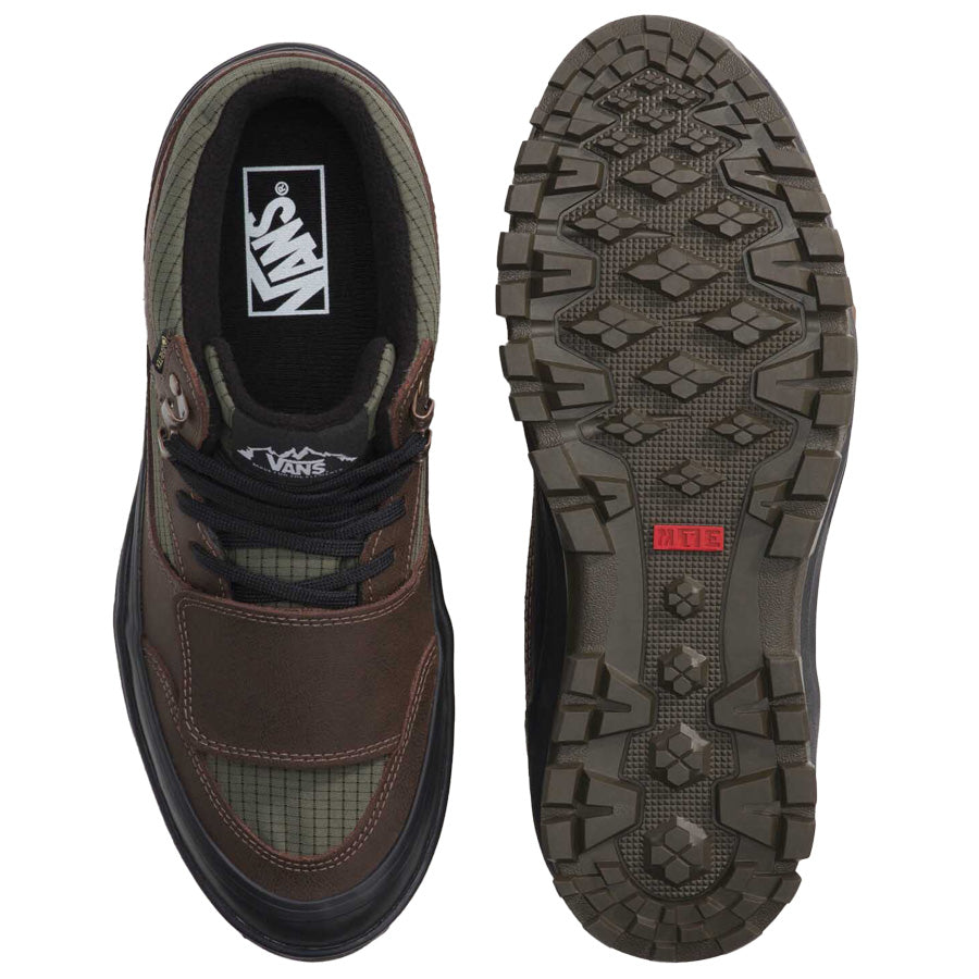 VANS バンズ / 防水 防寒 スニーカー / MTE MOUNTAIN MID GORE-TEX INSULATED - GREEN x BROWN / VN000DAYF87 / メンズ  冬 雪道 滑りにくい ゴアテックス ミッドカット シューズ
