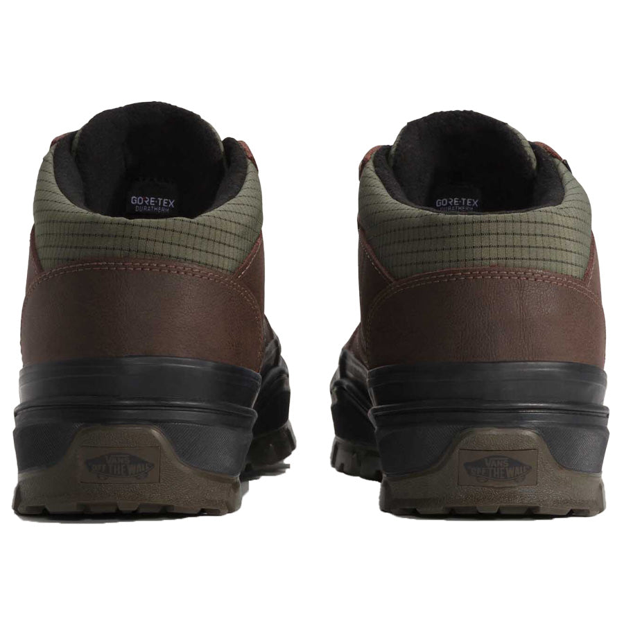 VANS バンズ / 防水 防寒 スニーカー / MTE MOUNTAIN MID GORE-TEX INSULATED - GREEN x BROWN / VN000DAYF87 / メンズ  冬 雪道 滑りにくい ゴアテックス ミッドカット シューズ