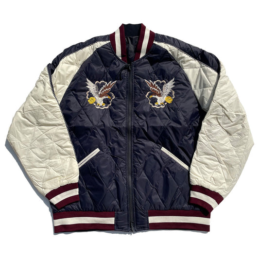TAION(タイオン) / リバーシブル ダウンジャケット スカジャン / REVERSIBLE SKAJAN DOWN JKT - D.NAVY x OFFWHITE x BLACK x MOCHA / JK04JS-N1 / メンズ