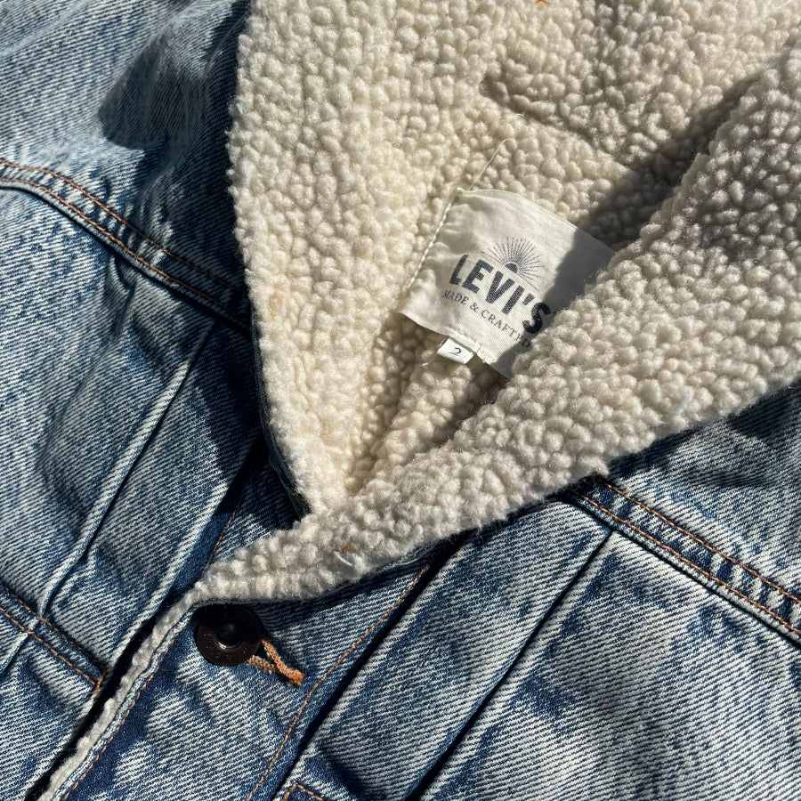 LEVI'S リーバイス / 裏ボアデニムジャケット / WIDE CRAFT DENIM JACKET - BLUE / B-34463 / メンズ デッドストック