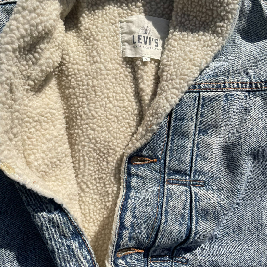 LEVI'S リーバイス / 裏ボアデニムジャケット / WIDE CRAFT DENIM JACKET - BLUE / B-34463 / メンズ デッドストック