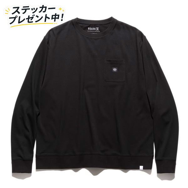 THE ROARK ロアーク /  長袖Tシャツ ロンT / "LABEL" 9.3oz H/W L/S TEE - BLACK / RLTJHW1170/ メンズ