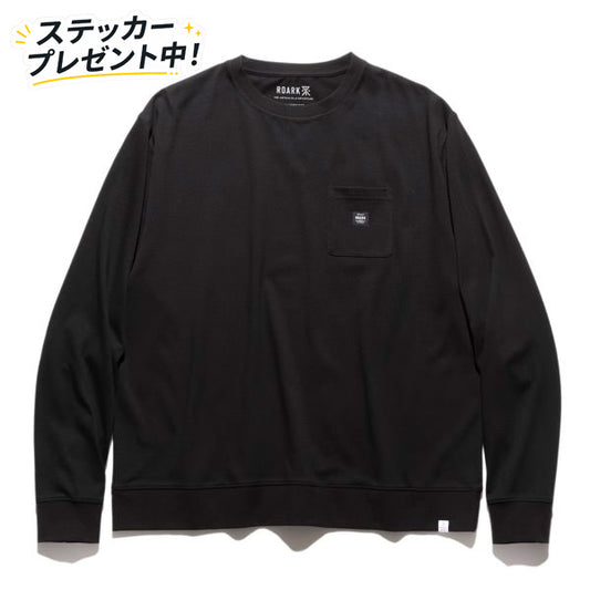 THE ROARK ロアーク /  長袖Tシャツ ロンT / "LABEL" 9.3oz H/W L/S TEE - BLACK / RLTJHW1170/ メンズ