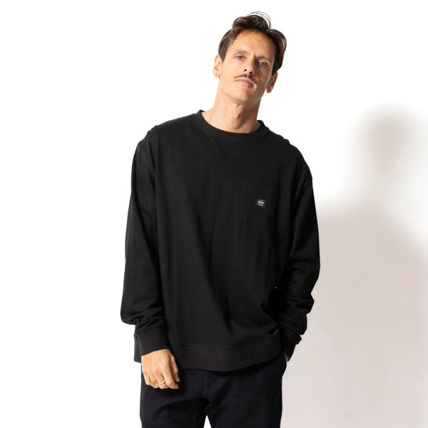 THE ROARK ロアーク /  長袖Tシャツ ロンT / "LABEL" 9.3oz H/W L/S TEE - BLACK / RLTJHW1170/ メンズ