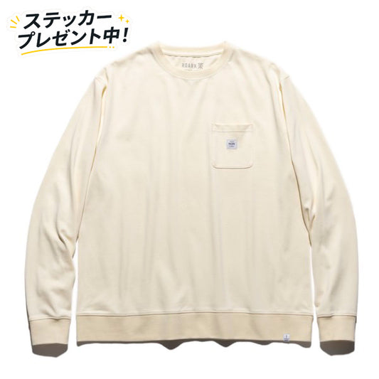 THE ROARK ロアーク /  長袖Tシャツ ロンT / "LABEL" 9.3oz H/W L/S TEE - NATURAL/ RLTJHW1170/ メンズ