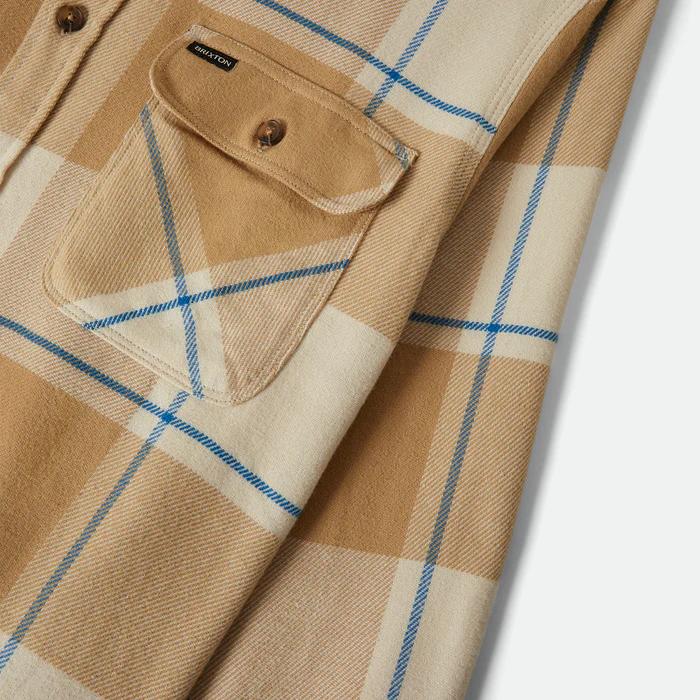 BRIXTON ( ブリクストン ) / ネルシャツ チェックシャツ / BOWERY FLANNEL - WHITECAP/SAND/CYBER BLUE / 01213
