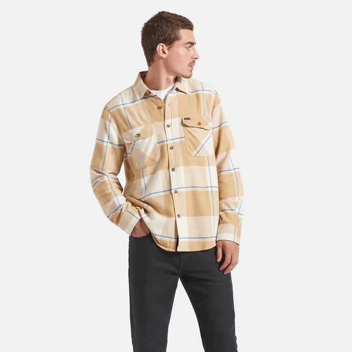 BRIXTON ( ブリクストン ) / ネルシャツ チェックシャツ / BOWERY FLANNEL - WHITECAP/SAND/CYBER BLUE / 01213