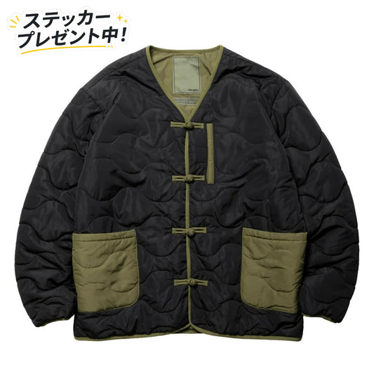 LIBERAIDERS(リベレイダース) / チャイナボタン付き ヘチマキルティング ライナージャケット / QUILTED JACKET - BLACK / 770152503 / メンズ