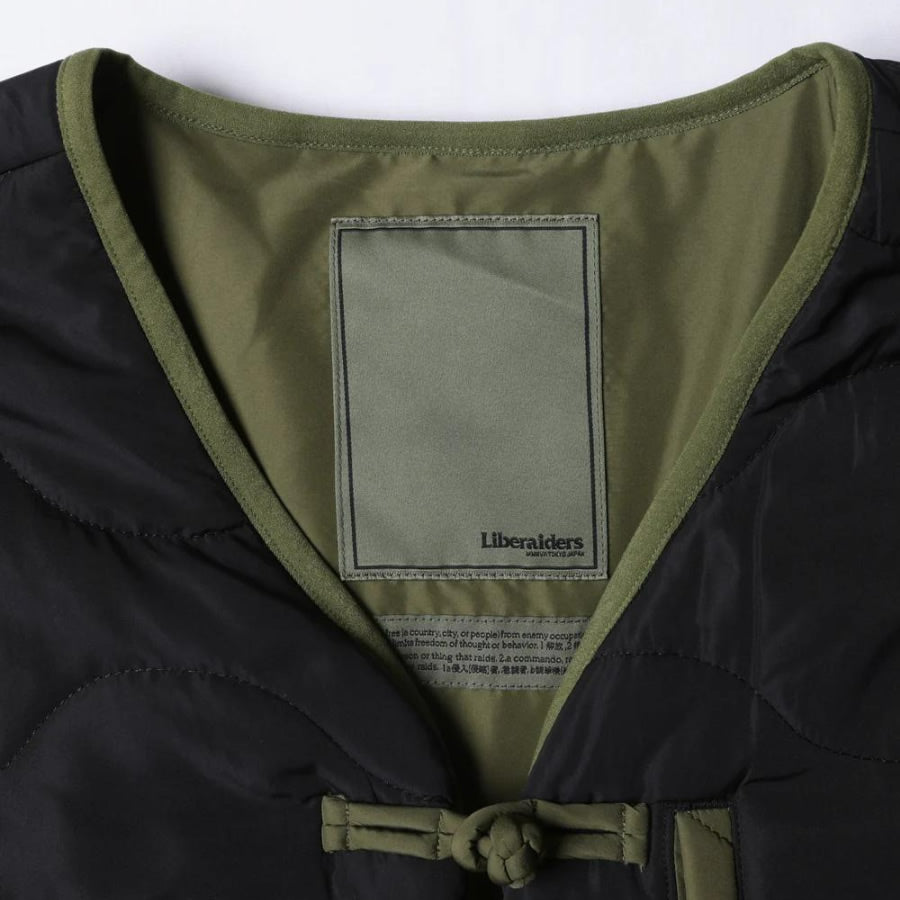 LIBERAIDERS(リベレイダース) / チャイナボタン付き ヘチマキルティング ライナージャケット / QUILTED JACKET - BLACK / 770152503 / メンズ