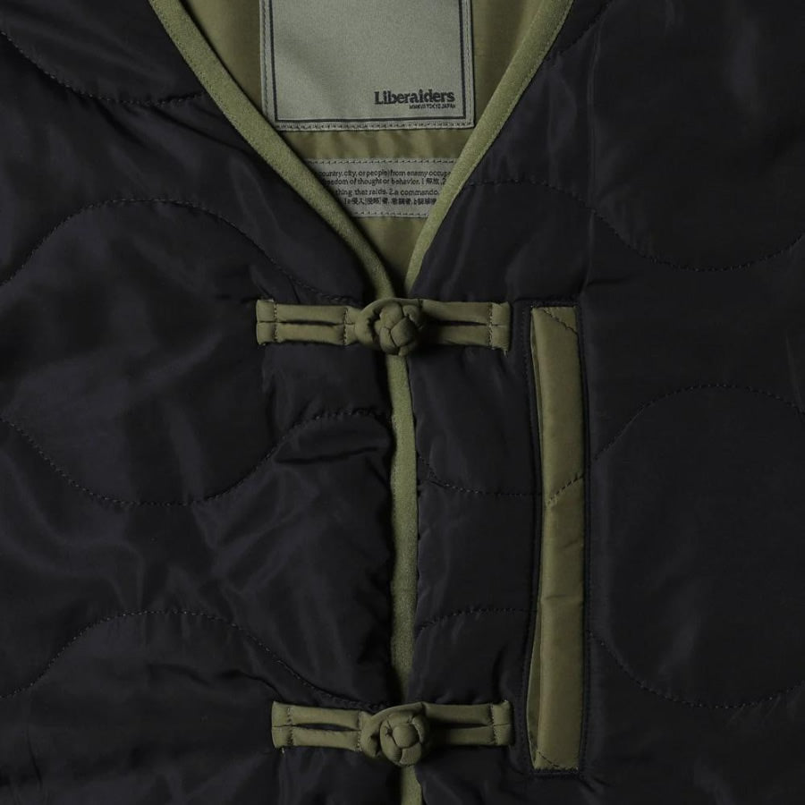 LIBERAIDERS(リベレイダース) / チャイナボタン付き ヘチマキルティング ライナージャケット / QUILTED JACKET - BLACK / 770152503 / メンズ