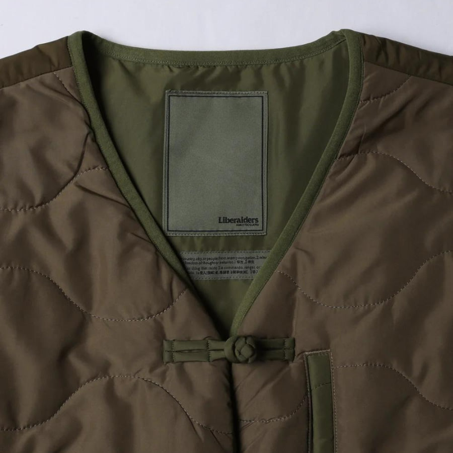 LIBERAIDERS(リベレイダース) / チャイナボタン付き ヘチマキルティング ライナージャケット / QUILTED JACKET - OLIVE / 770152503 / メンズ
