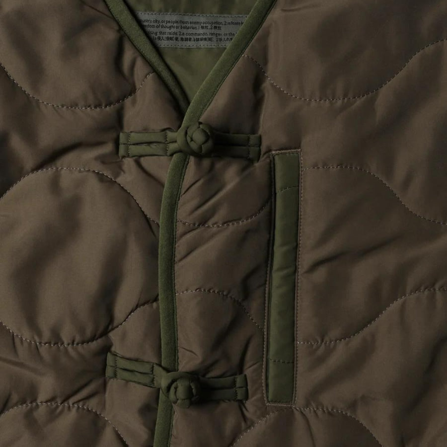 LIBERAIDERS(リベレイダース) / チャイナボタン付き ヘチマキルティング ライナージャケット / QUILTED JACKET - OLIVE / 770152503 / メンズ