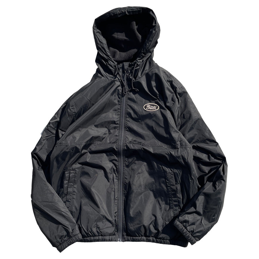 BRIXTON (ブリクストン) / ナイロン ジップアップフーディジャケット / CLAXTON PARSONS LINED JKT - BLACK / 03437 メンズ