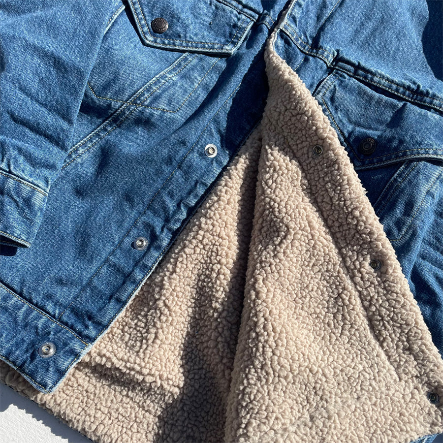 IMPRESTORE (インプレストア) / デニムボアジャケット / DENIM BOA JACKET(NIKI) - BLUE DENIM VINTAGEWASH  / メンズ