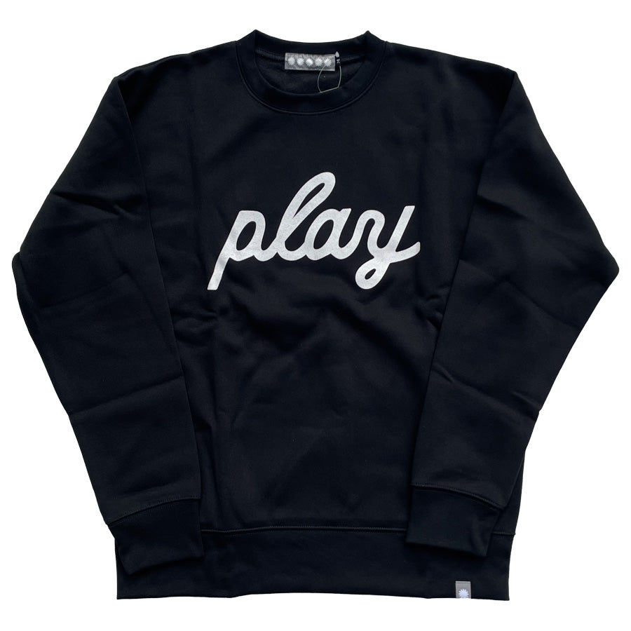PLAY DESIGN  プレイデザイン / P01 プレイ / スウェット クルーネック トレーナー 裏起毛 / PLAY CREW SW - BLACK / 25SS1PYCS メンズ