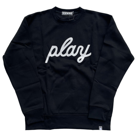 PLAY DESIGN  プレイデザイン / P01 プレイ / スウェット クルーネック トレーナー 裏起毛 / PLAY CREW SW - BLACK / 25SS1PYCS メンズ