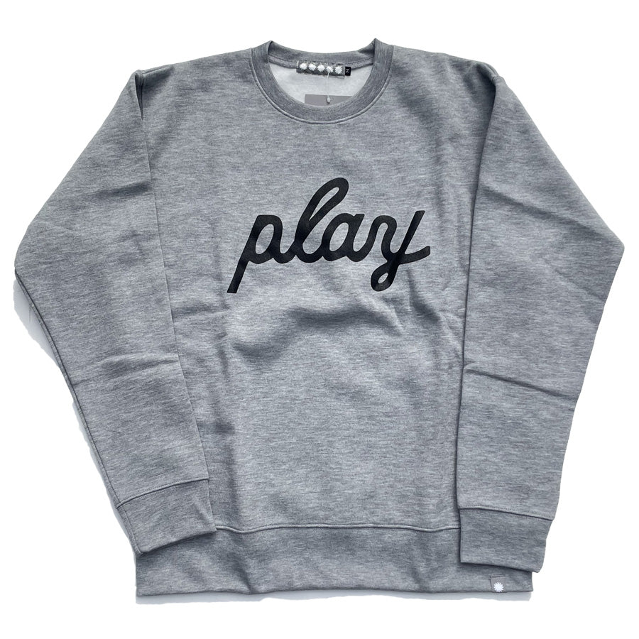 PLAY DESIGN  プレイデザイン / P01 プレイ / スウェット クルーネック トレーナー 裏起毛 / PLAY CREW SW - ASH / 25SS1PYCS メンズ