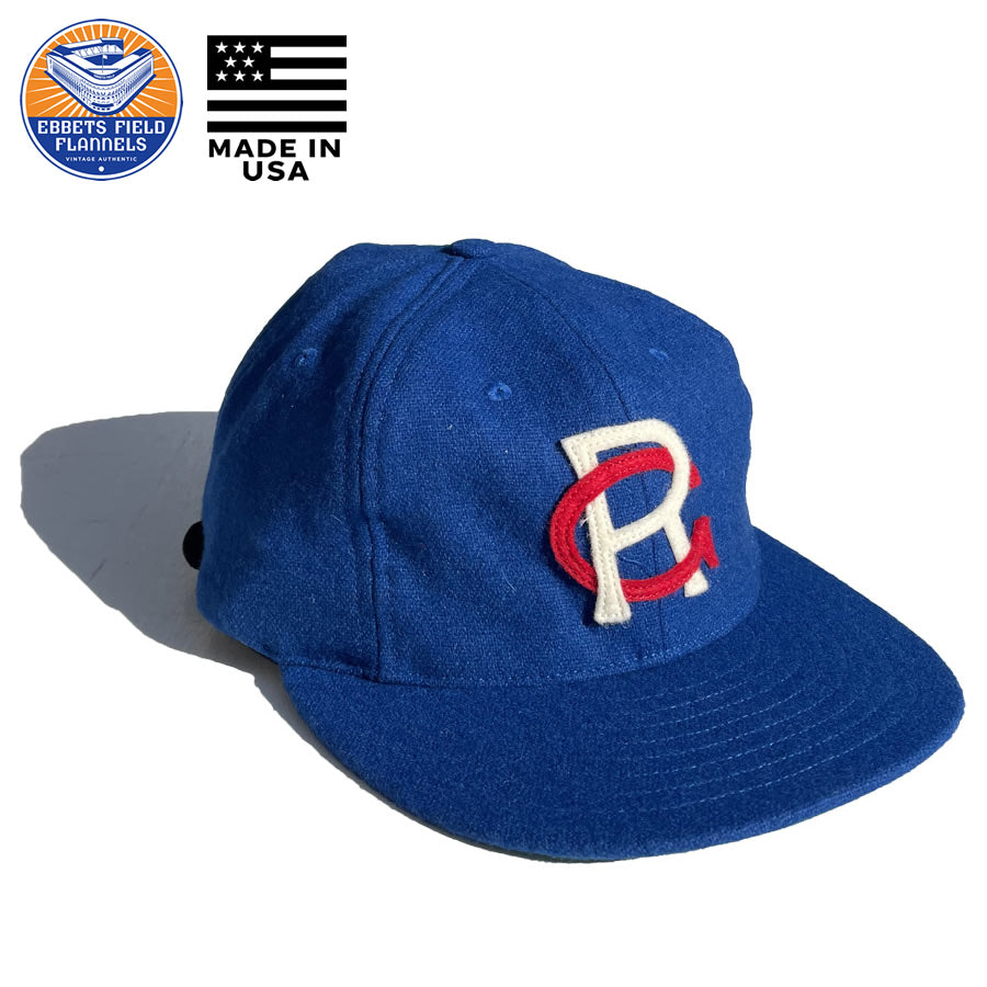 EBBETS FIELD FLANNELS(エベッツ) / 帽子 ベースボールキャップ ウール USA製 / ROYAL PONCIANA GIANTS 1912 VINTAGE BALLCAP / BLUE / メンズ