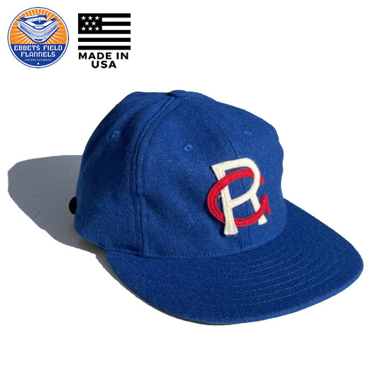 EBBETS FIELD FLANNELS(エベッツ) / 帽子 ベースボールキャップ ウール USA製 / ROYAL PONCIANA GIANTS 1912 VINTAGE BALLCAP / BLUE / メンズ