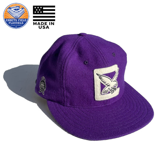 EBBETS FIELD FLANNELS(エベッツ) / 帽子 ベースボールキャップ ウール USA製 / CLEVELAND FALCONS 1936 VINTAGE BALLCAP / PURPLE / メンズ