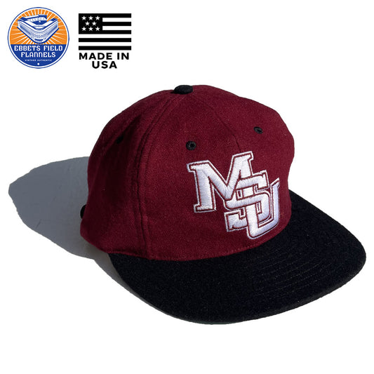 EBBETS FIELD FLANNELS(エベッツ) / 帽子 ベースボールキャップ ウール USA製 / MISSISSIPPI STATE BULLDOGS COLLEGIATE WOOL BALLCAP / BURGUNDY / メンズ