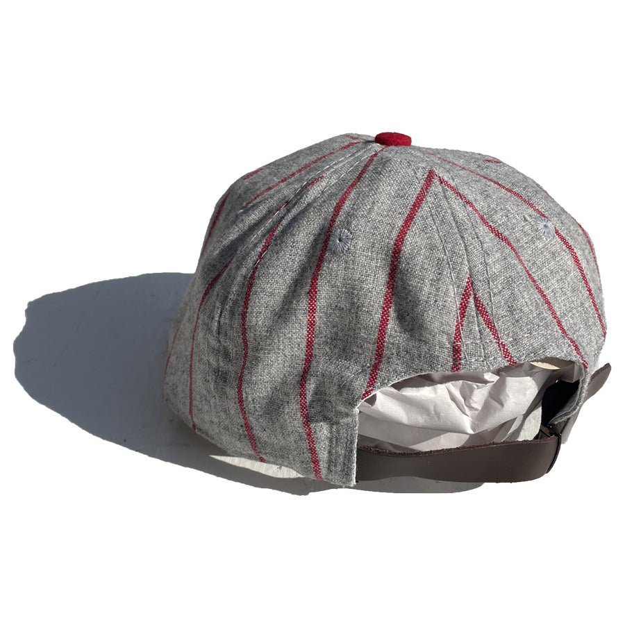 EBBETS FIELD FLANNELS(エベッツ) / 帽子 ベースボールキャップ ウール USA製 / BILIKENS CIGARROS 1921 VINATGE BALLCAP / GREY x RED / メンズ ビリケン