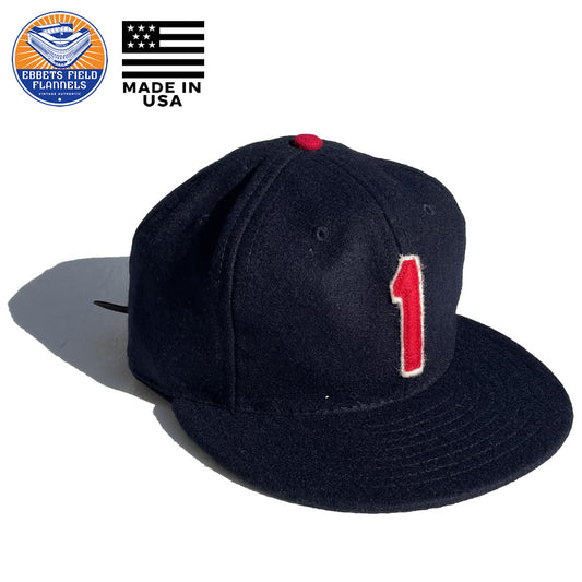 EBBETS FIELD FLANNELS(エベッツ) / 帽子 ベースボールキャップ ウール USA製 / 1 OZZIE SMITH SIGNATURE SERIES BALLCAP / NAVY / メンズ オジースミス